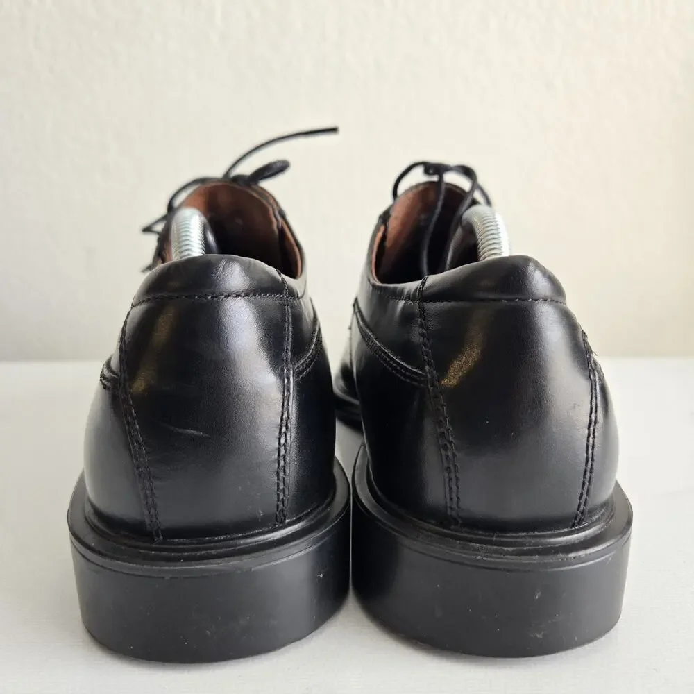 Rockport Oxford‎ Dress Shoes Lace Up 9M Black Leather Square Toe Tailored
